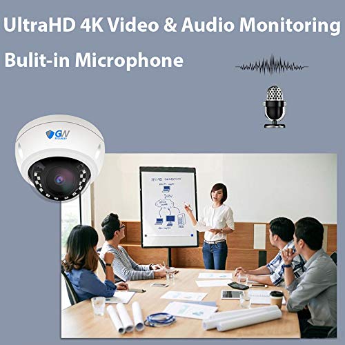 GW Security 32 Channel 4K NVR 8MP AI Human & Vehicle Detection Security Camera System with 32 UHD 4K 2160P Microphone PoE Outdoor/Indoor Weatherproof