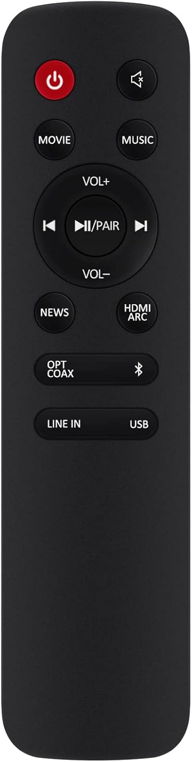 EN205A7H Replace Remote Control for Hisense 2.0 Channel Soundbar HS205 Sound Bar Speaker System