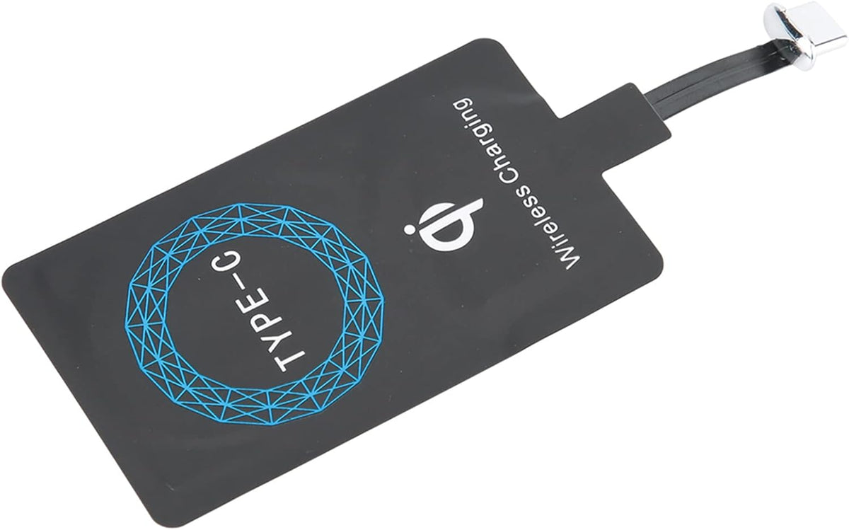 2PCS Type C Wireless Charging Receiver, Fast Self Adhesive Sticker Charger for Mobile Phone Android Device