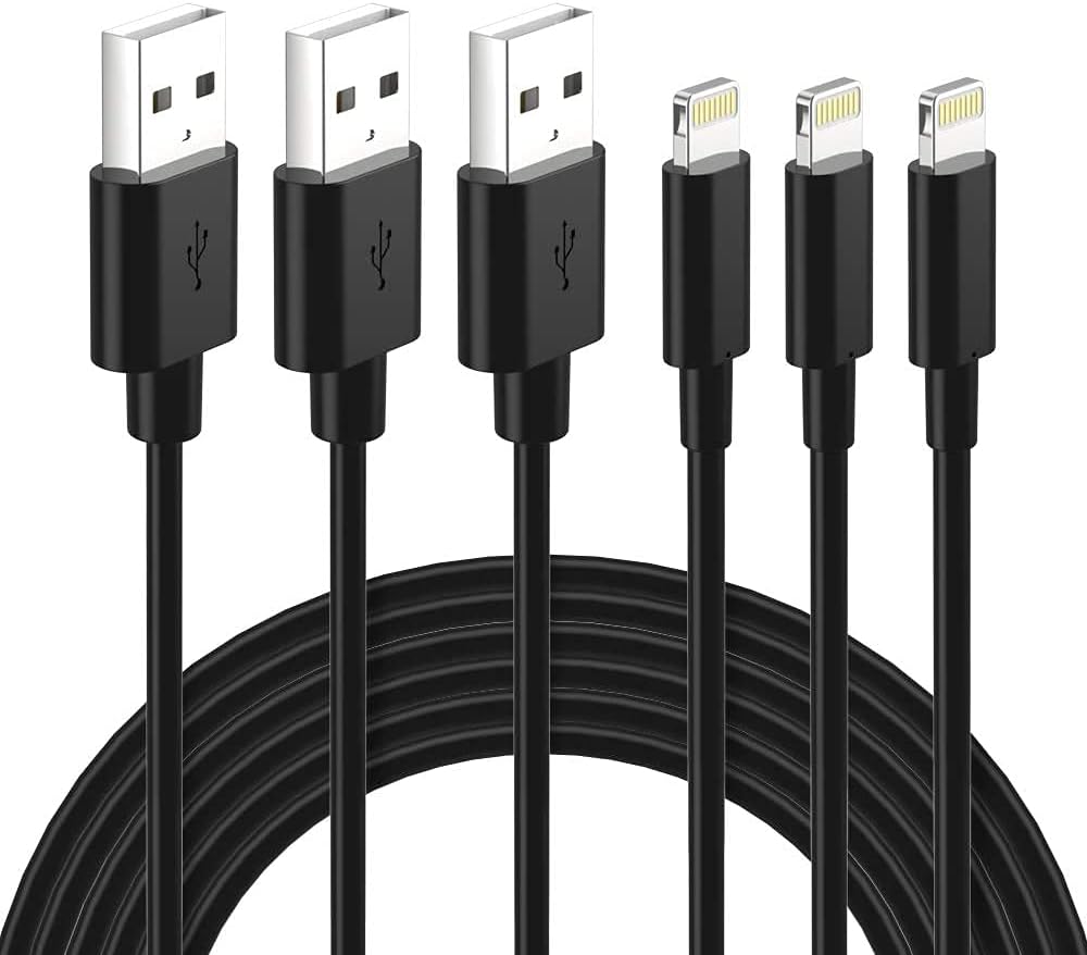 Lightning Cable MFi Certified - iPhone Charger 3Pack 3FT Lightning to USB A Charging Cord Compatible with iPhone 14 13