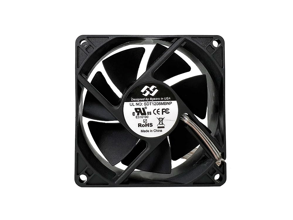 Bgears b-Blaster 80mm High Speed Fan, 2 Ball Bearing, Extreme Airflow, Black