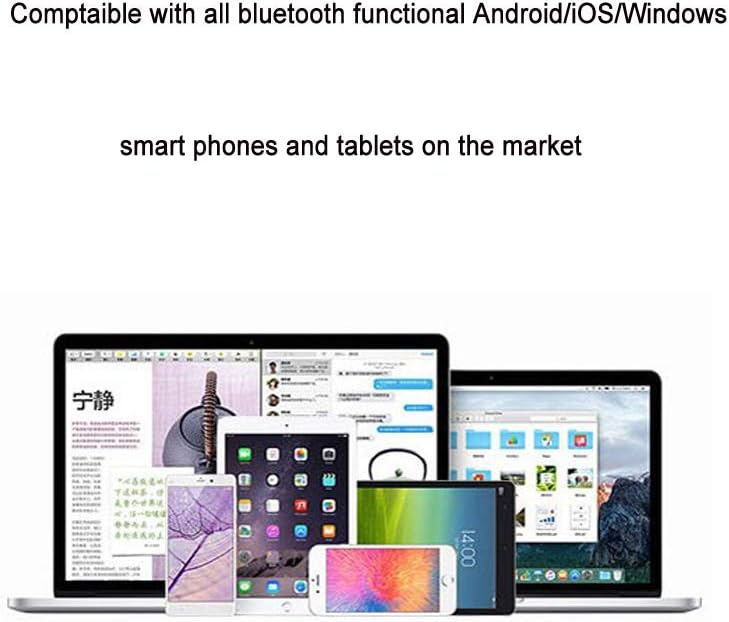 Single Bluetooth Earpiece, 10 Hrs Playtime Wireless Headphone, Mini Hands-Free Car Earphone for iOS Android
