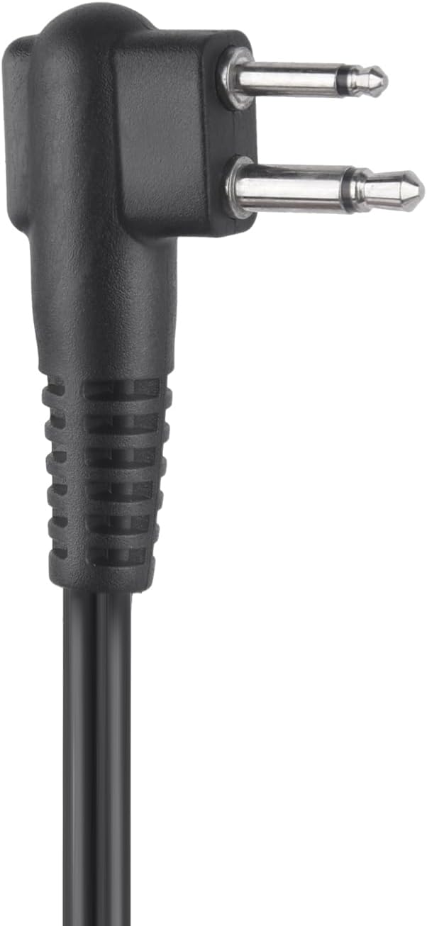 Two Way Radio Shoulder Mic 2 Prong Remote Speaker Microphone with 3.5mm Audio Jack for Motorola
