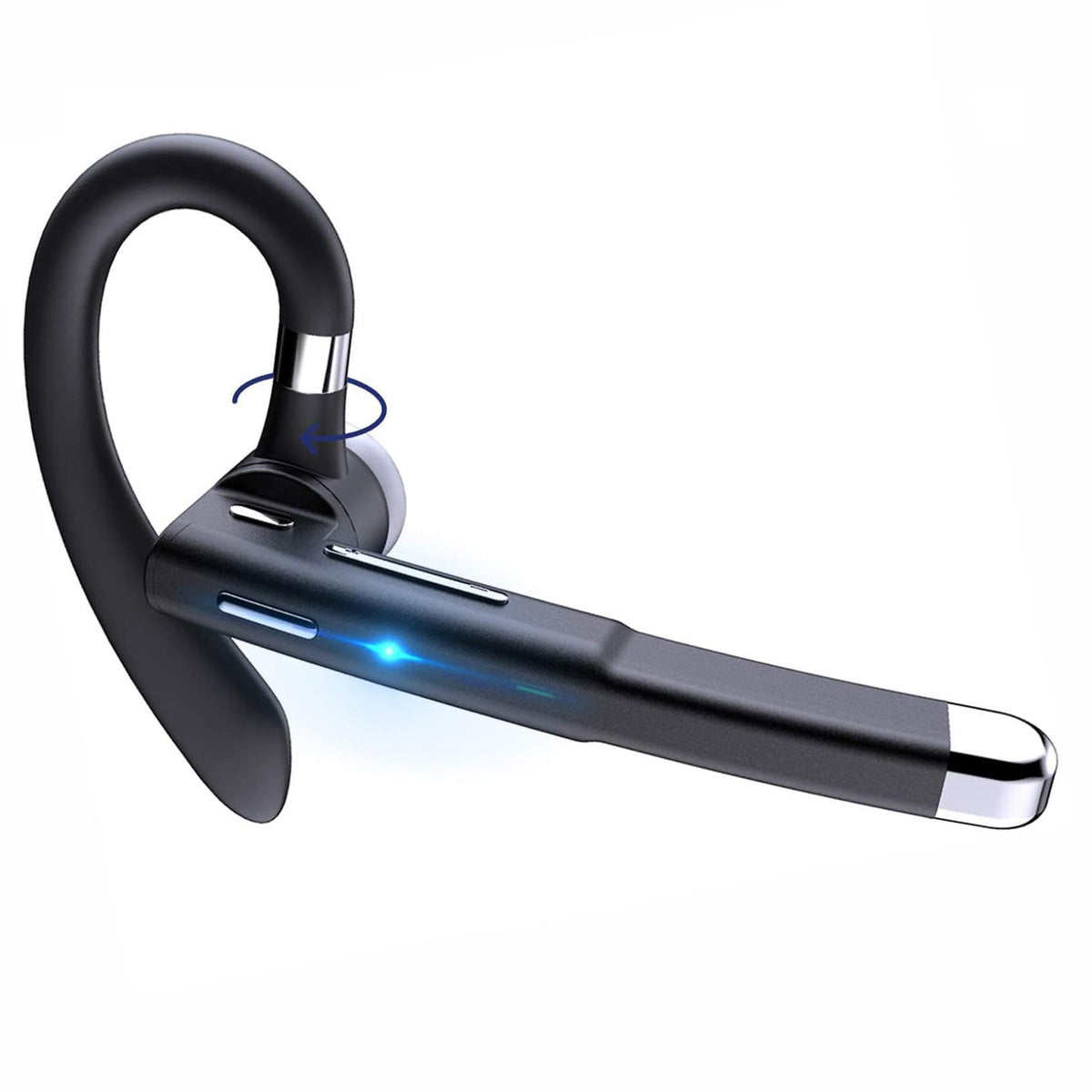 Wireless Earphone Ear-Hook Headphone Boom Mic Compatible with Google Pixel 9 Pro XL, Handsfree Single Headset Over The Ear Earbud