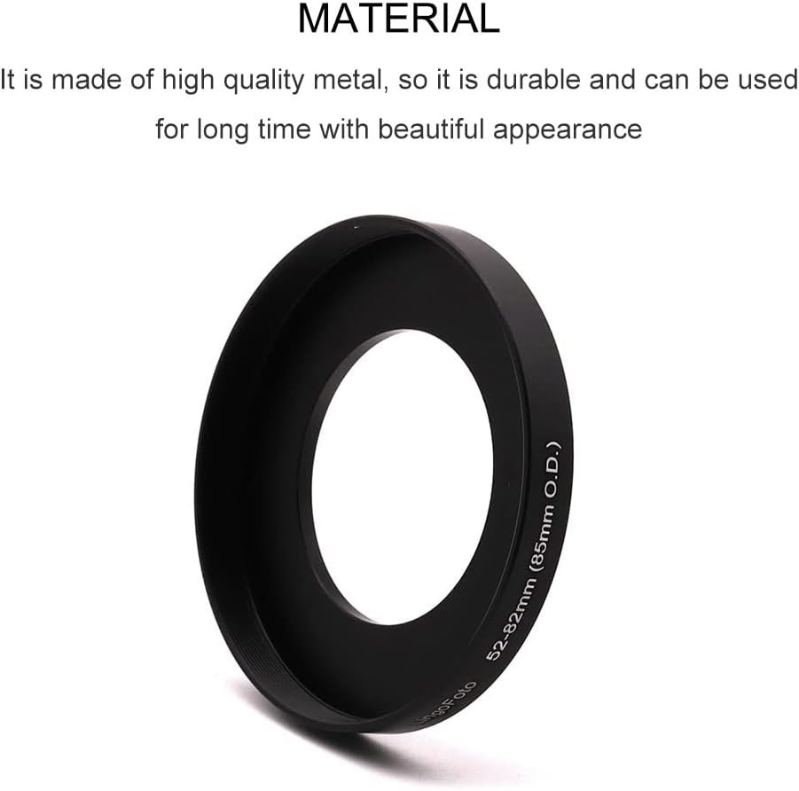 Step-up Ring for Mirrorless DSLR Cameras Compatible with 52mm Lens to 85mm Lens Matte Box O.D