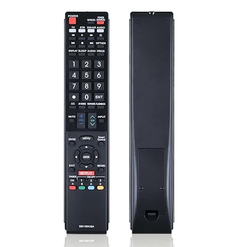 Replacement Remote Control for Sharp LC-70C8470U LC-70LE640U LC-70LE650U LC-80LE650 GB005WJSA GA890WJSA Aquos Smart LED 3D HDTV