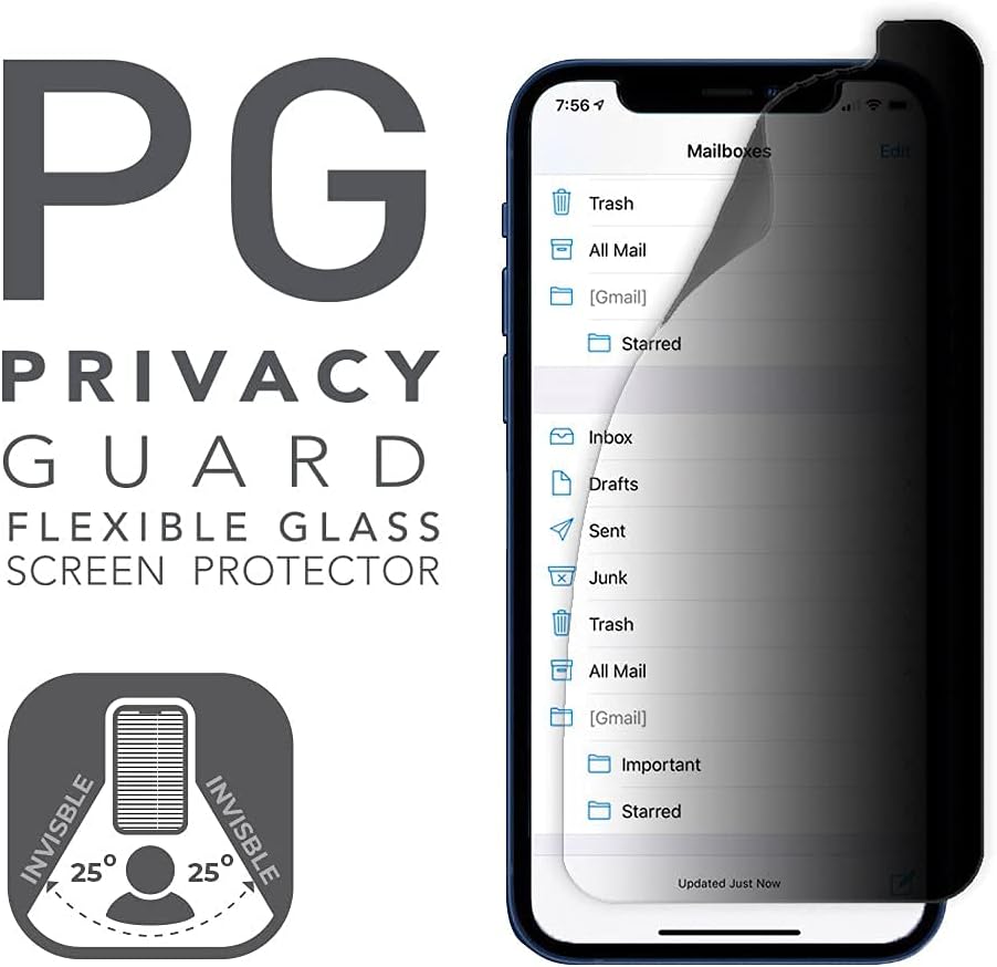 ARMOR Flexible Glass Screen Protector for iPhone 12 Mini, Privacy Guard with 9H Hardness Protection