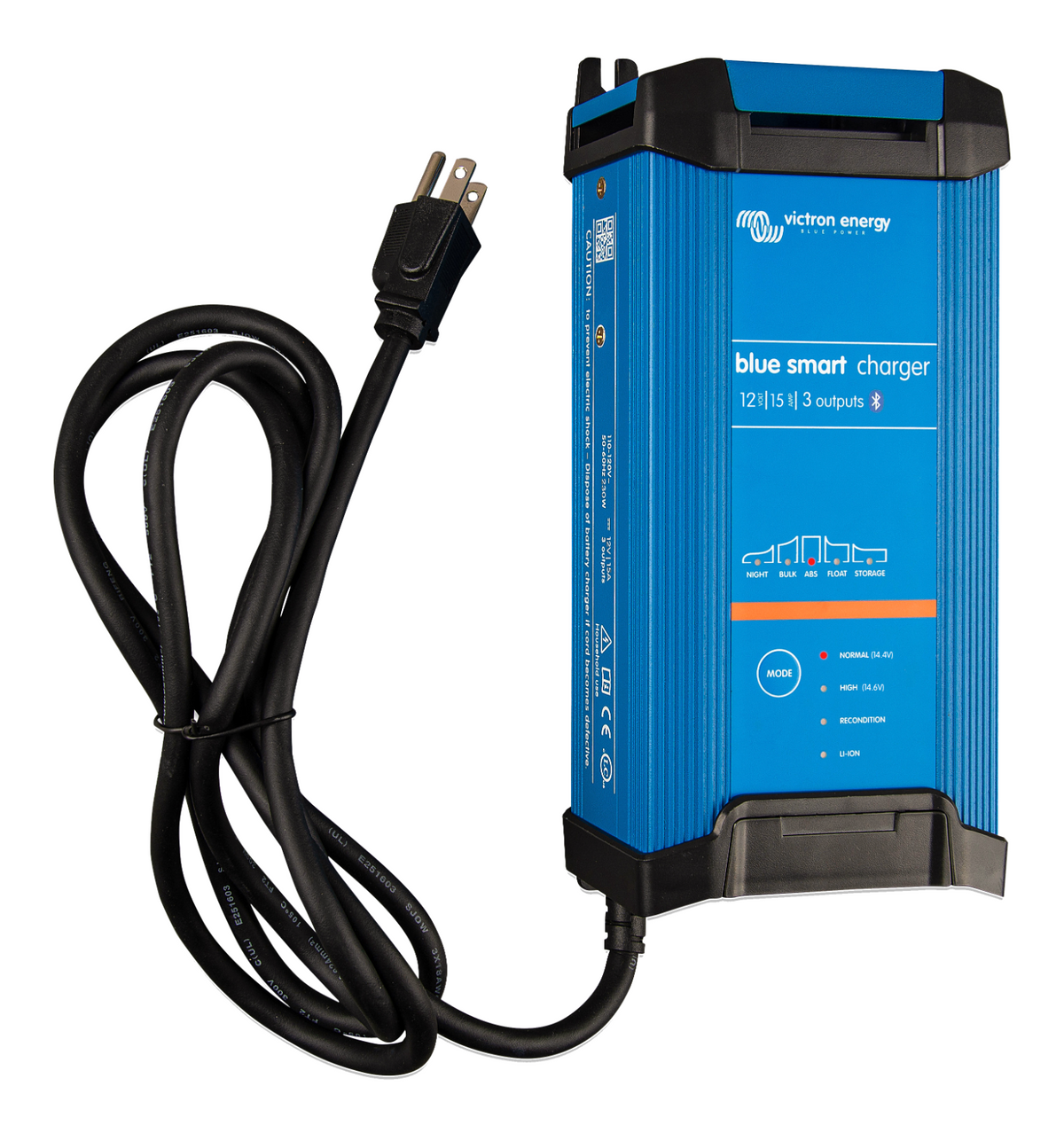 Victron BPC121546102 Blue Smart IP22 Charger 12/15(3) 120V NEMA 5-15