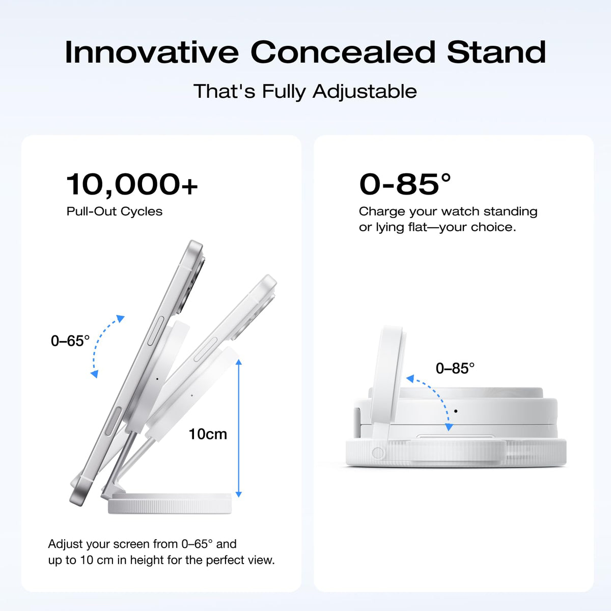 EF ECOFLOW Rapid Mag 3-in-1 Magnetic Wireless Charging Station, Qi2.2 25W Foldable MagSafe Charger Stand for iPhone 17/16/15, Apple Watch & AirPods