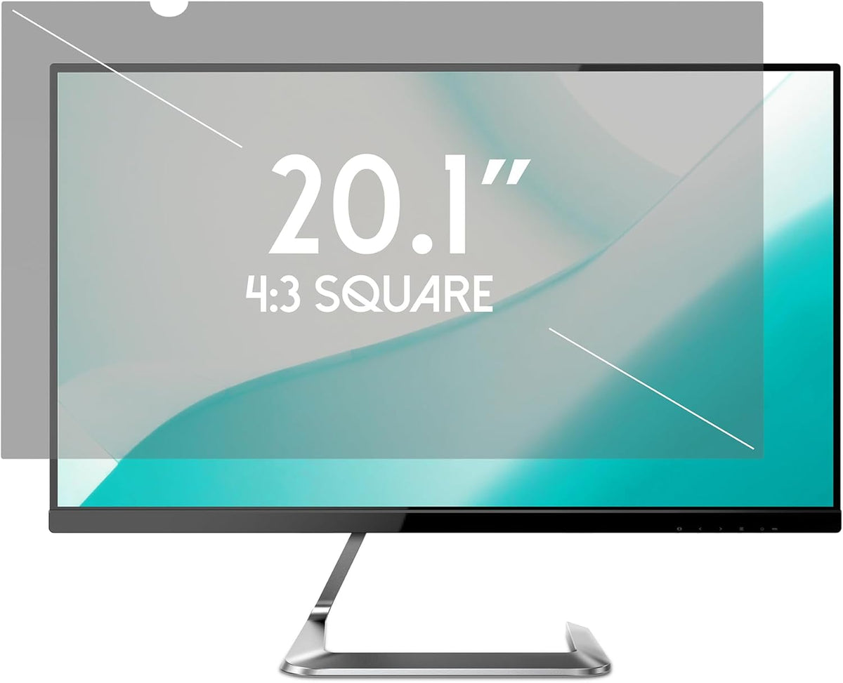 20.1 Inch Desktop Privacy Screen Shield for 4:3 Monitor - Anti Glare Computer Privacy Screen Cover | Blue Light Blocking Screen Protector | Scratch Resistant UV Filter | Attachment Type