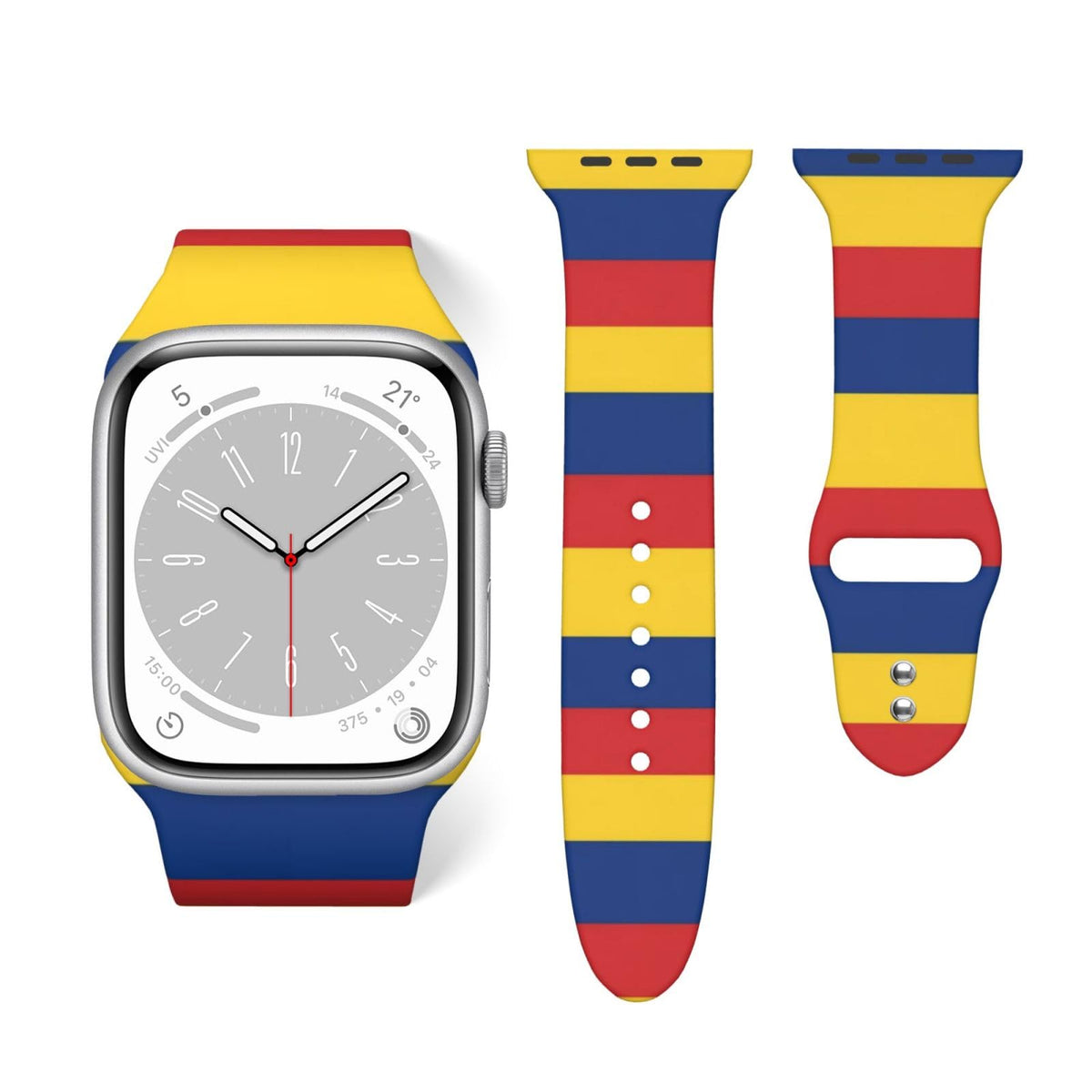 Supdreamc Mens Fashion Silicone Replacement Strap Compatible With Iwatch Series, Trendy Watch Bands For Men Flag Of Venezuela