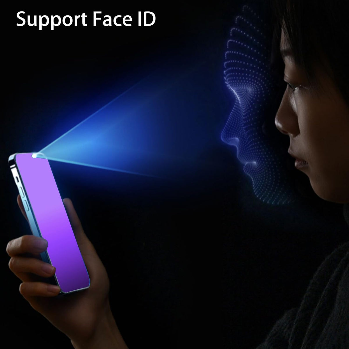 2 PCS Anti-Spy Tempered Glass for iPhone 14 Pro Max - Matte Anti-Glare, Full Coverage, 6.7" Anti-Scratch Protector.