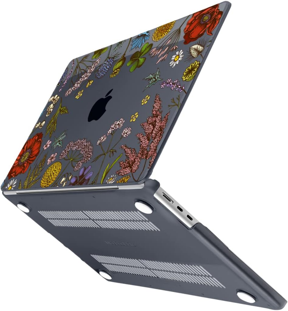 MEEgoodo Case for MacBook Air M4/M3/M2 13.6 inch 2025 2024 2022, Fit Model A3240 A3113 A2681, Compatible with MacBook Air 13 inch, Laptop Hard Shell Case with Keyboard Cover, Clover