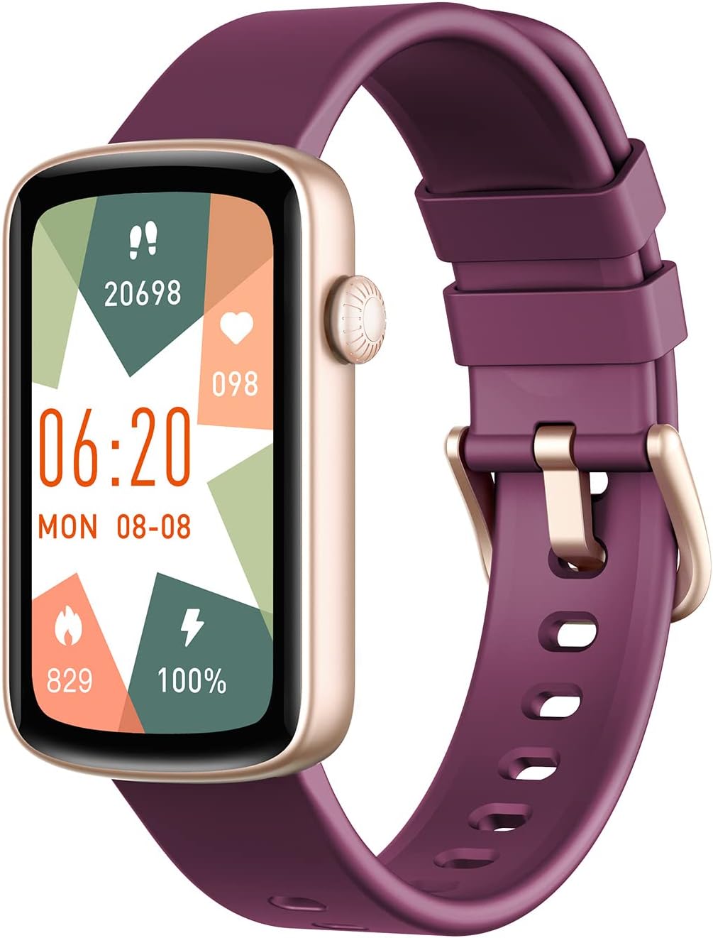 Smart Watches for Women, LYNN2 Fitness Tracker Watch Compatible with iPhone Android, Heart Rate Monitor, Waterproof