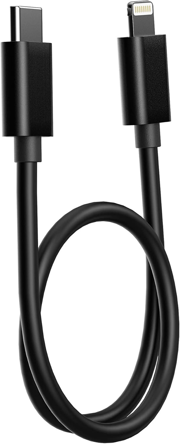 FiiO LT-LT3 USB Type C to Lightning Cable 0.7ft for iOS/Headphone Amp, Supports Lossless Audio