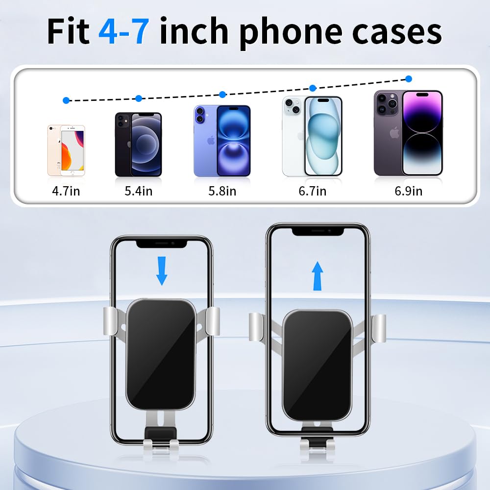LUNQIN Car Phone Holder for Kia Sorento 2021-2023 and Kia Sorento Hybrid 2021 2022 2023 2024 Auto Interior Accessories Best Cell Phones Mount