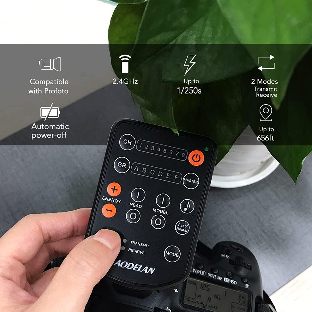 AODELAN Wireless Flash Trigger Transmitter for Profoto A1 B2 B10 D2, for Canon,for Nikon, for Panasonic, for Olympus, for Fuji, for Pentax, for Samsung for Sony Cameras;Replace Profoto Air Remote
