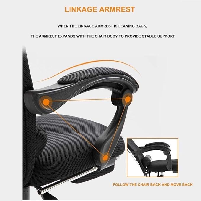 Office Chair Gaming Chair Office Chair with Arms Reclining Leather Computer Chair Swivel Office Chair with Footrest Adjustable Headrest and Lumbar Support (Color : Green Size : L)