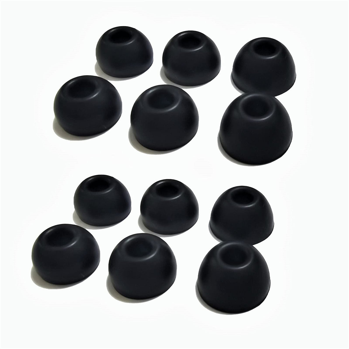 Luckvan Silicone Ear Tips for Beats Fit Pro/Beats Studio Buds Tips Replacement Ear Tips for Beats Earbuds 6 Pairs LMS (Black)