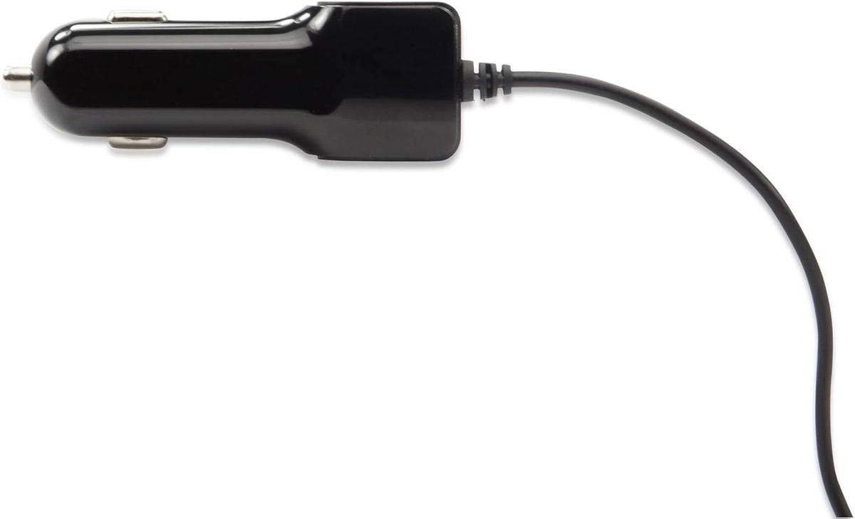 BoxWave Car Charger Compatible with Garmin RV 890 - Extra USB Port with Integrated Cable, Black