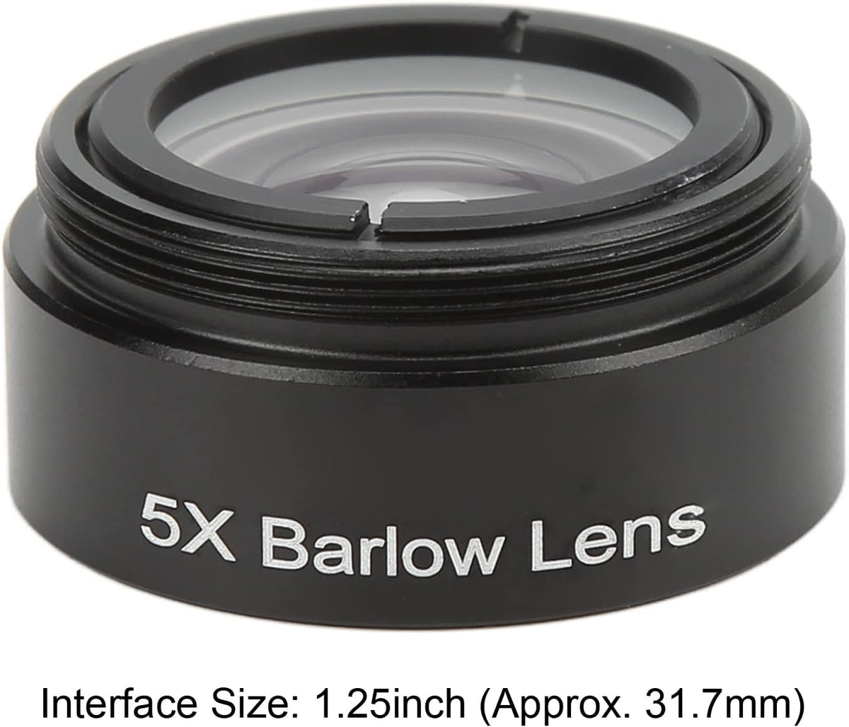 Extra Objective Lens, Clear Optical Glass 5X Microscope Camera Lens for Astronomy Lovers