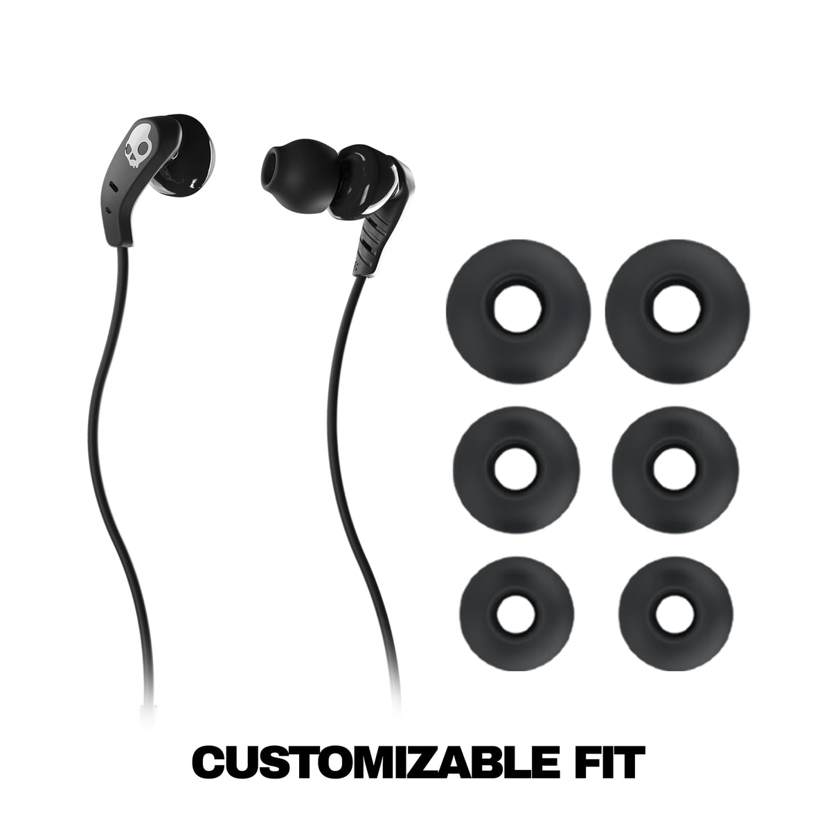 Skullcandy Set USB-C Wired Earbuds with Noise Isolating Fit, in-Line Microphone Call and Track Control for iPhone Android, Ear Gel Sizes Included