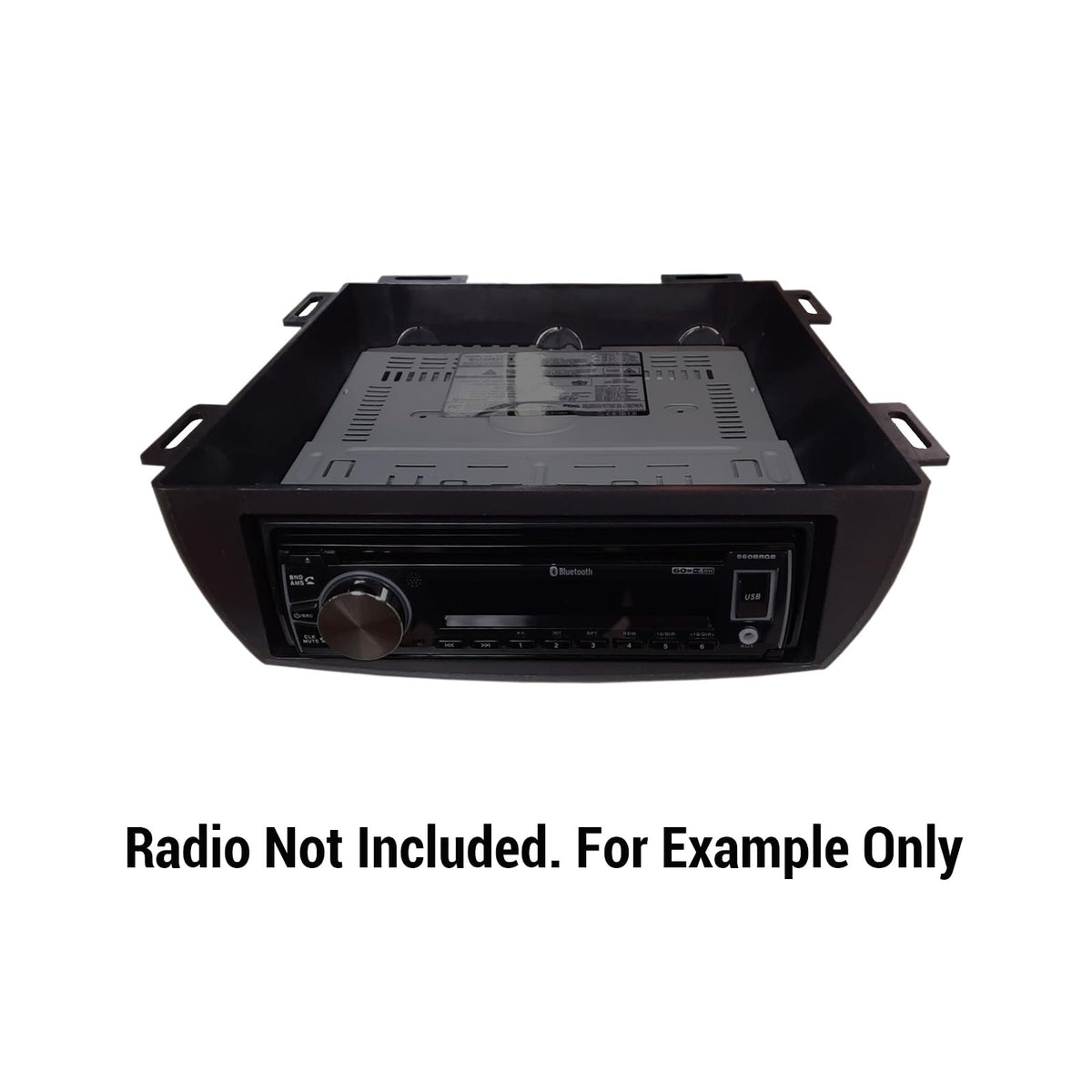 Scosche UDEB Universal Under Dash or Top Mount Single DIN Radio Installation Enclosure - Aftermarket Car Stereo Install Kit - Does Not Fit Double DIN