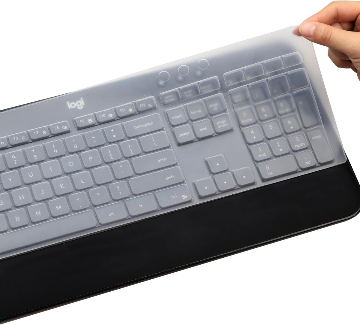 Keyboard Cover Skin for Logitech MK545 MK540 Wireless Keyboard, Logitech MK545 Keyboard Protector, Logitech MK540 Ultra Thin Desktop PC Silicone Clear Keyboard Skin Protector