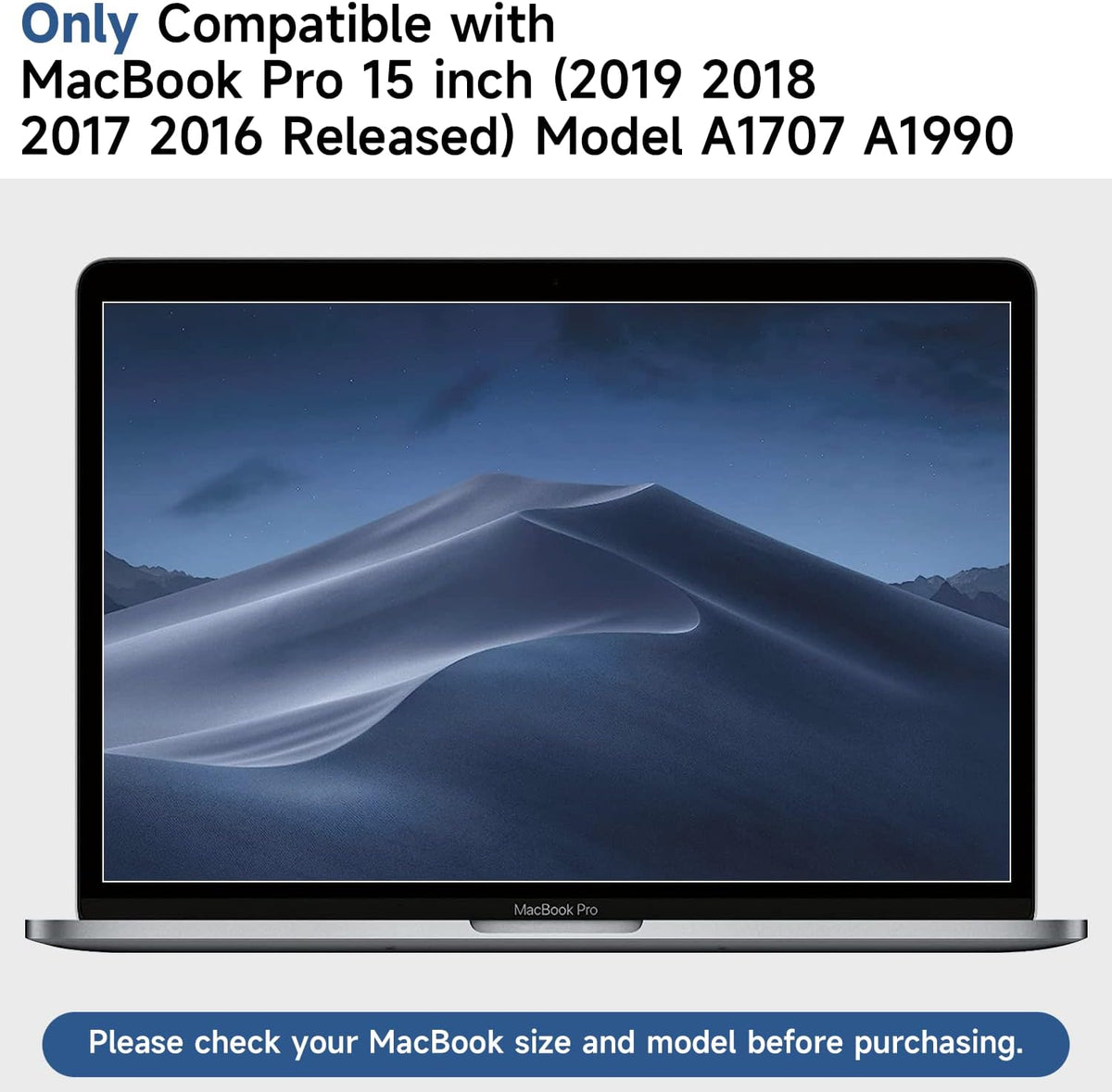 2 Pack Compatible with MacBook Pro 15 Inch Screen Protector, Eye Protection Anti Glare Film/Anti Scratch Matte Laptop Screen Protector for MacBook Pro 15''(2016-2019)