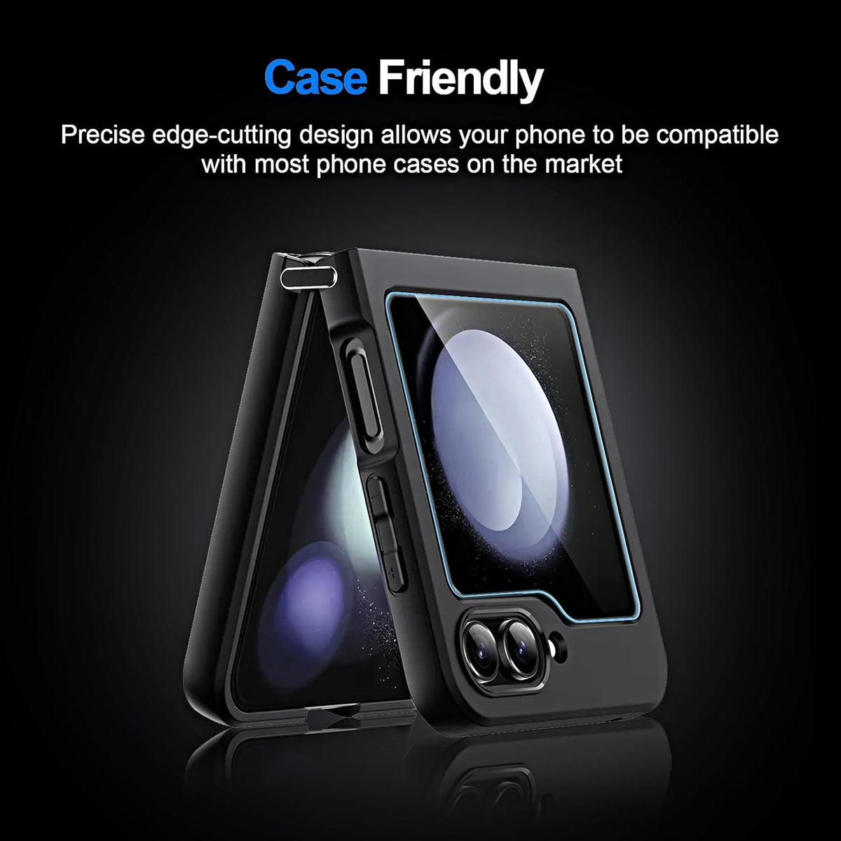 Samsung Galaxy Z Flip 5 5G Screen Protector [3 Pack] - HD Clear, Tempered Glass, Anti-Scratch, Case Friendly, Bubble