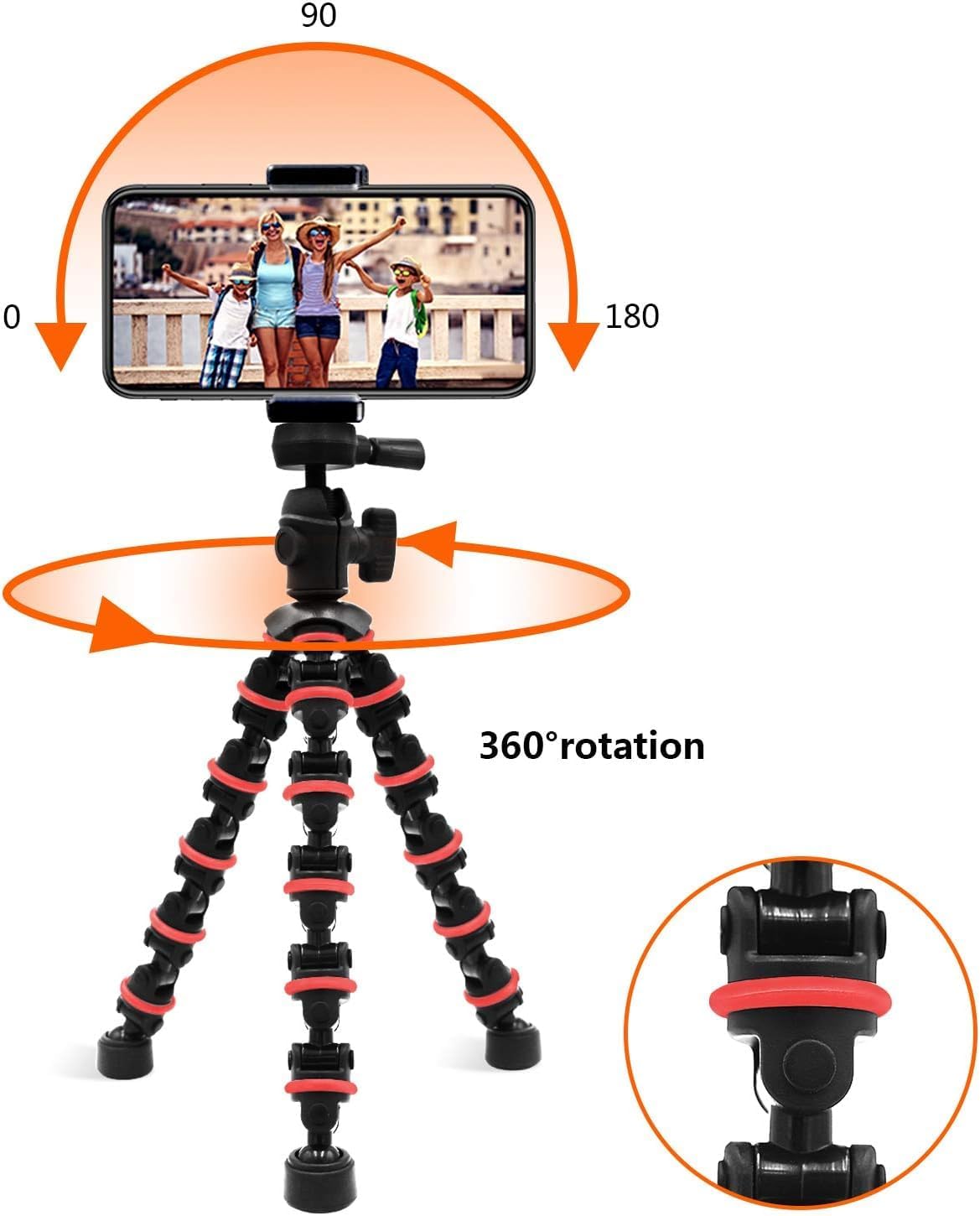 Phone Tripod: Linkcool Octopus Tripod with Wireless Remote for iPhone, Cell Phone, Camera, Travel