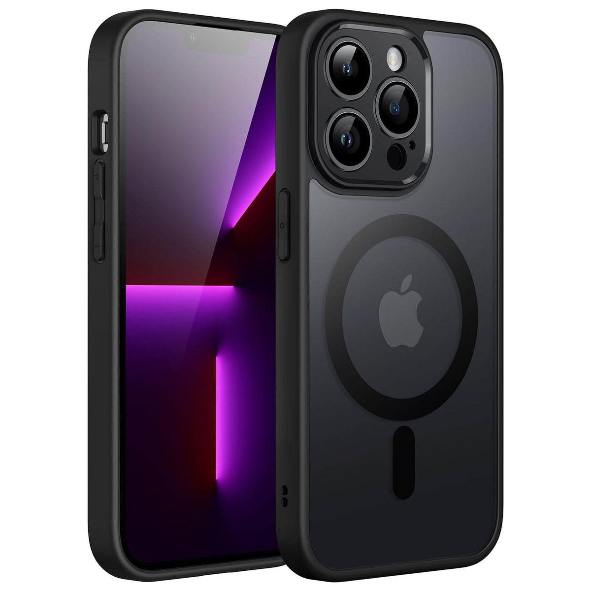 Jetech Magnetic Case For Iphone 13 Pro Max 6.7-Inch, Compatible With Magsafe, Translucent Matte Back Camera Lens Full Protection
