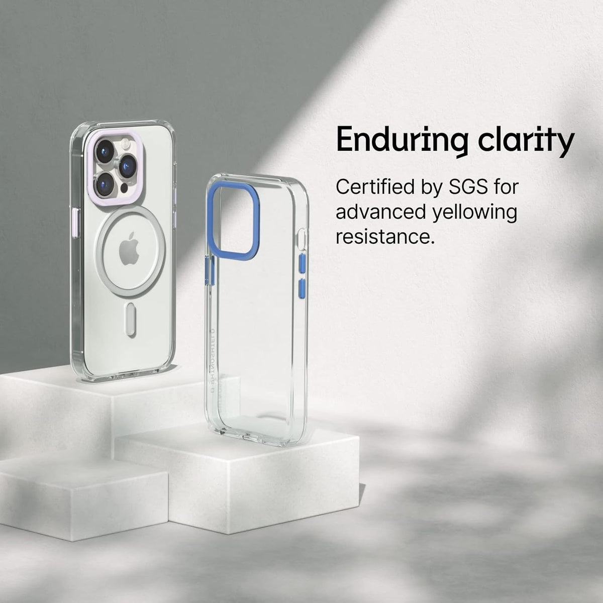 RhinoShield Crystal Clear Case for iPhone 13 Pro Max, Advanced Yellowing Resistance, High Transparency, Black Ring