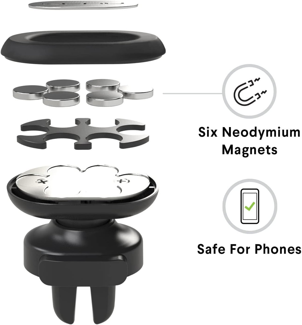 Kenu Airframe Magnetic Phone Car Mount for Air Vent - Portable Holder with 360 Degree Rotation