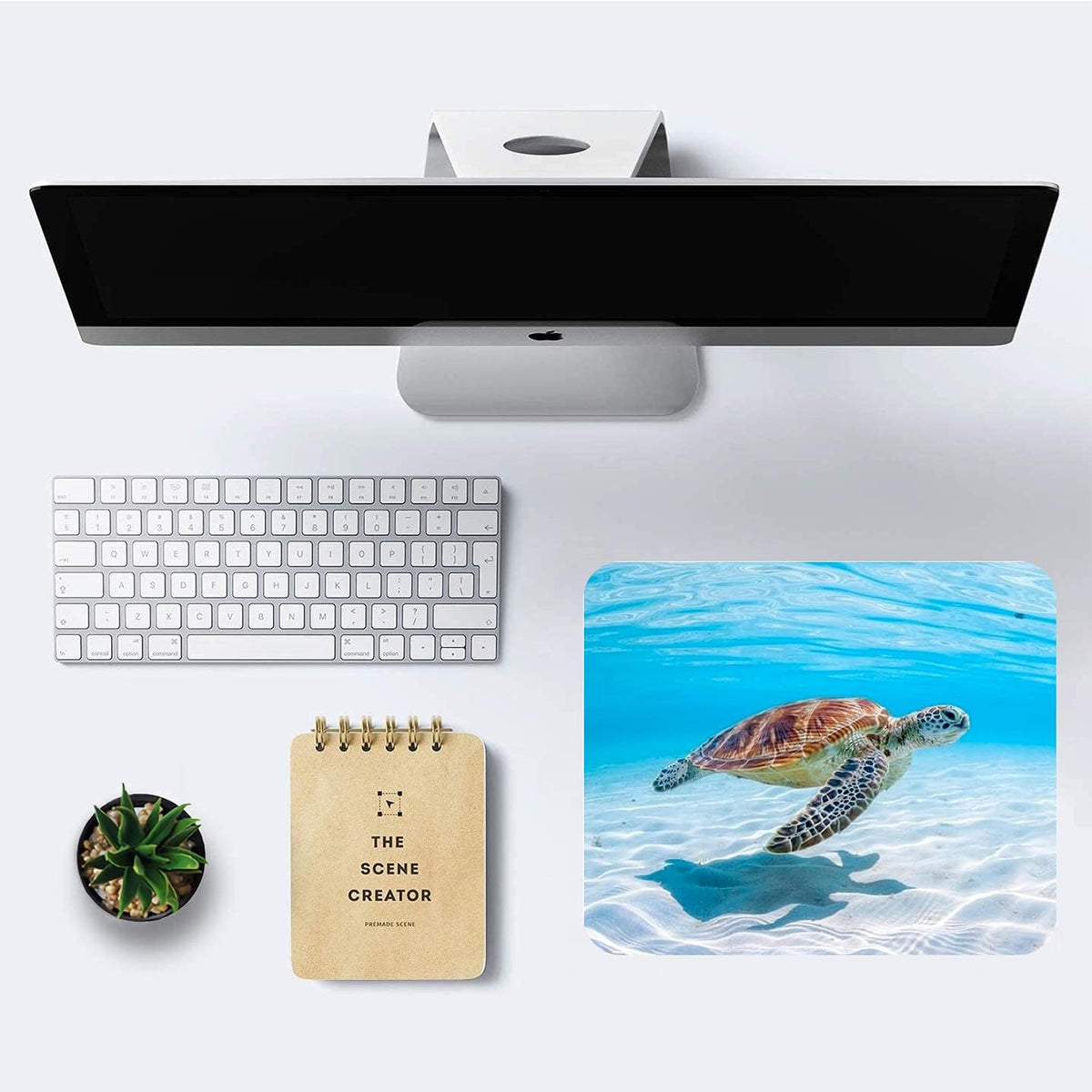 Sea Turtle Mouse Pad Non-Slip Rubber Base Gaming MousePads for Computers Laptop Office,Cute Mouse Pads with Designs for Women,9.5"x7.9"x0.12" Inch(240mm x 200mm x 3mm)