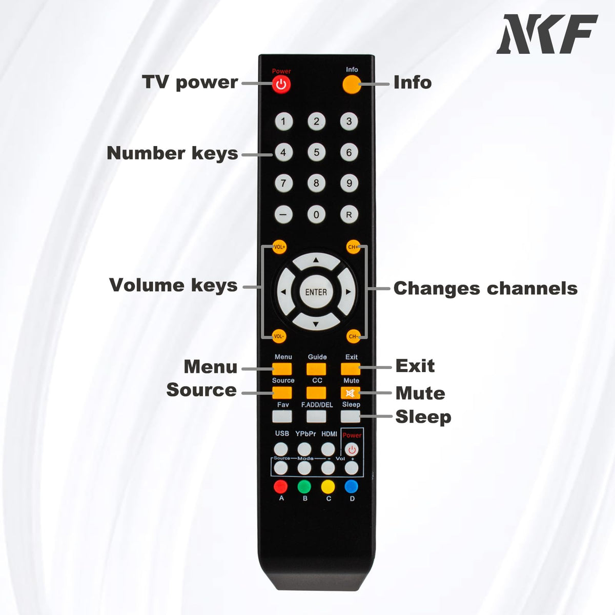 8142026670003C Remote Control for Sceptre TV Remote Replacement U515CV-UMKR E168BVSS X435BVFSR X505BV-FSRC U505CVUM C550CV-UMR C658CVUMR U658CVUMR