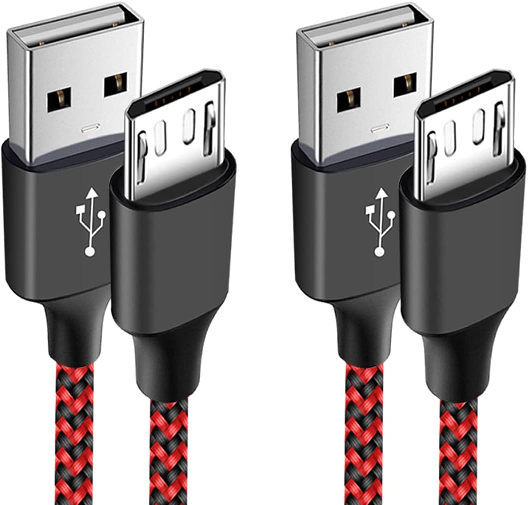 Micro USB Cable Compatible with Fire Tablet HD 7 8 10, E-Readers, Samsung Galaxy, 6 FT Braided Fast Charging Cord
