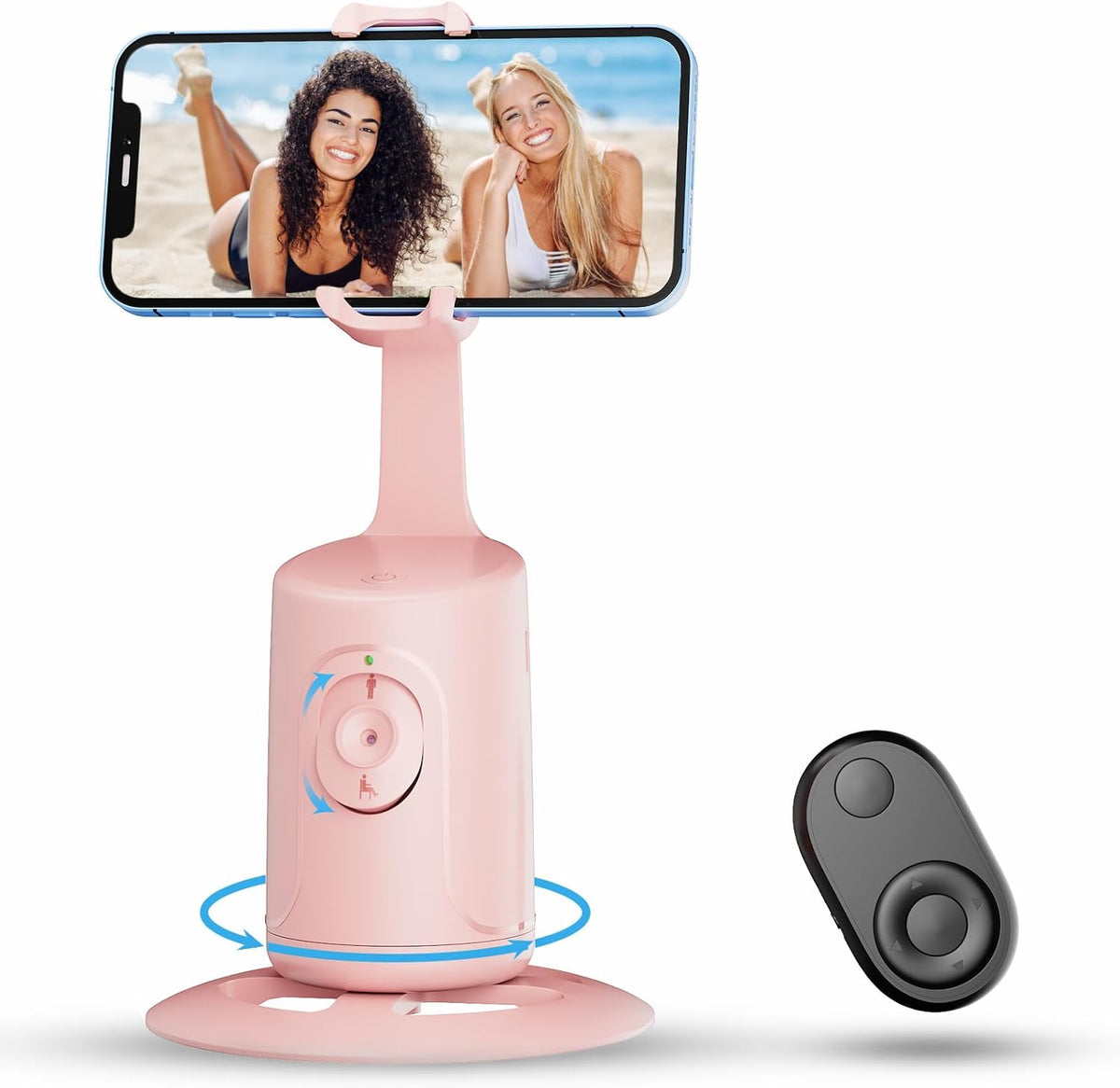 Auto Face Tracking Tripod, 360° Rotation Auto Tracking Phone Holder with Remote and Gesture Control