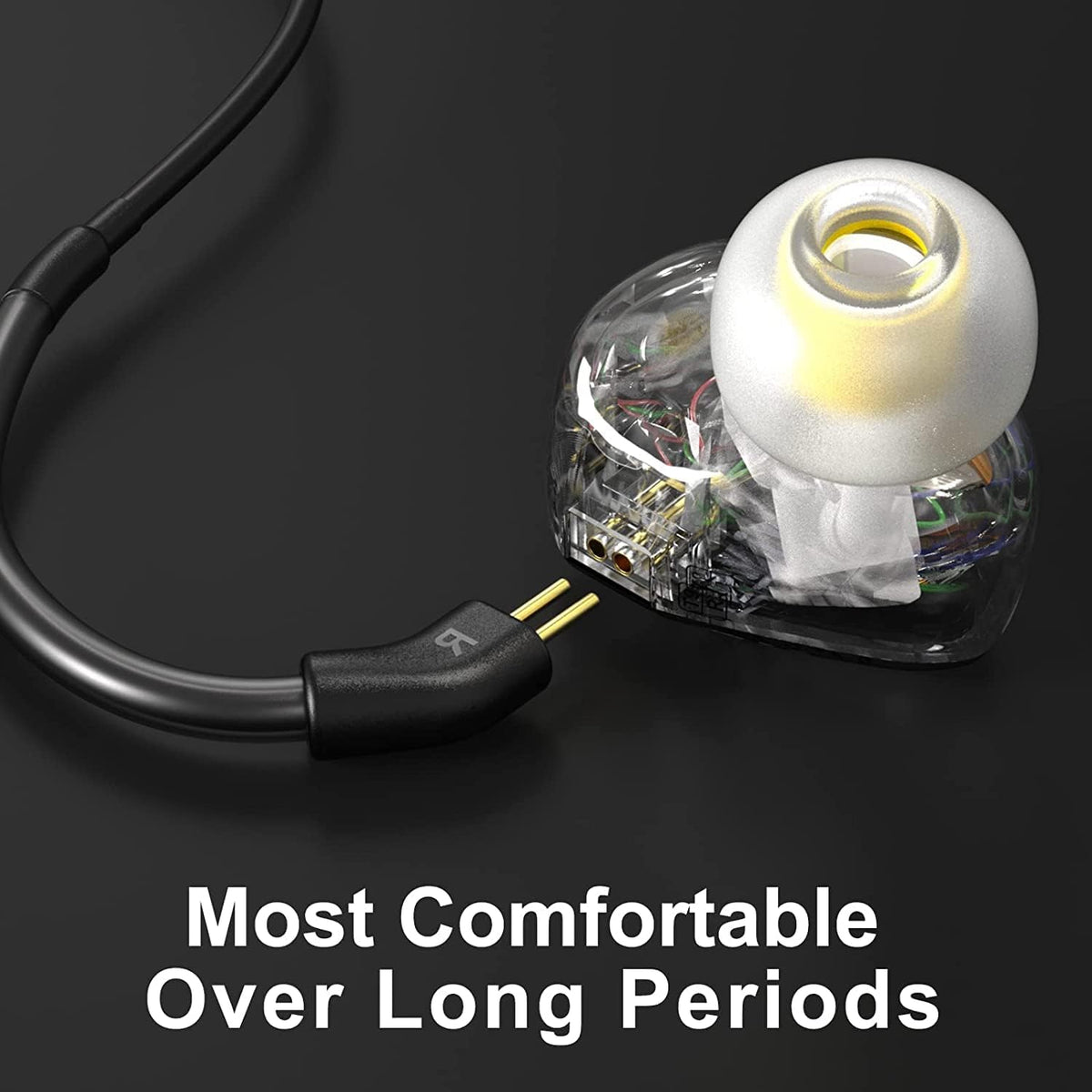 Xvive T9 in-Ear Monitor Dual Knowles BA Drivers IEM for Studio, Band Rehearsal,Live Performance (T9)
