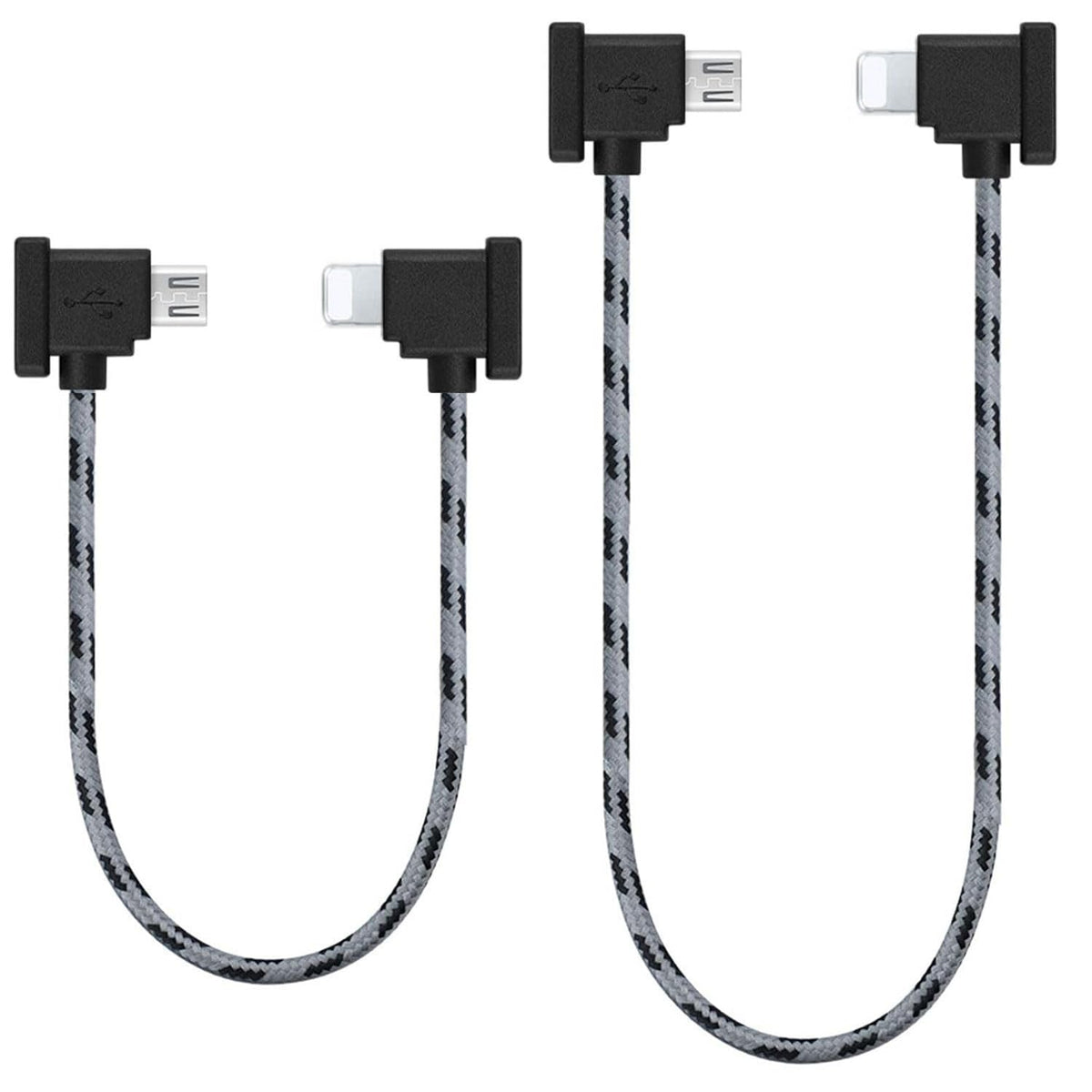 DRSEOO 1FT+ 0.5FT(2 pack) Mini(1st 2 90 USB Micro to iOS DJI Remote Controller Cable for DJI Mavic Gen), Mini SE, Mavic