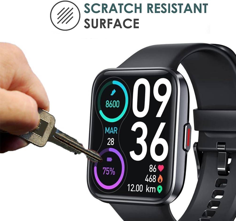 6 Pack ID208 Plus 1.8" Screen Protector Film Compatible with ENOMIR Smartwatch ID208Plus, Anti-Scratch Foils