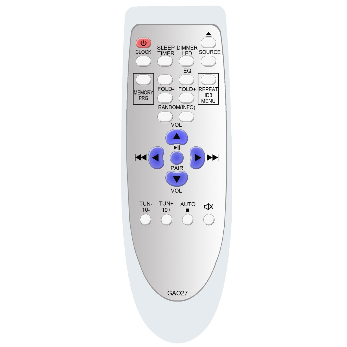 Replacement Remote Control for Crosley CR3502A-BK Metro Audlo CD Player