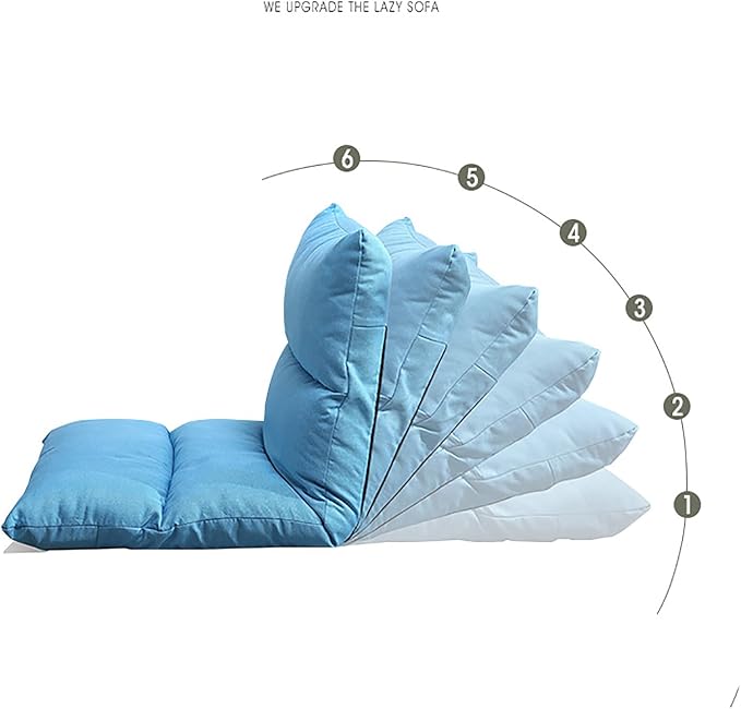 NaKeah Floor Chair 6 Gears Adjustable Breathable Floor Chair Easy for Storage Gaming Floor Chair for Adult Dorm Cushion Lazy Sofa Lazy Chair Comfy for Reading MeditatingD