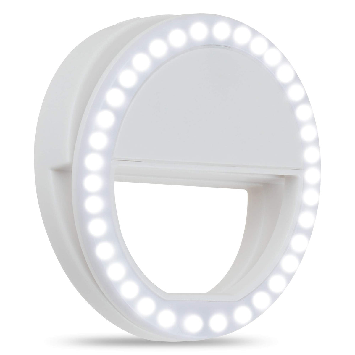 Selfie Ring Light,HONGDAYI Clip-on Selfie Light for Phone Camera 3-Level Brightness Small Mini LED Ring Light