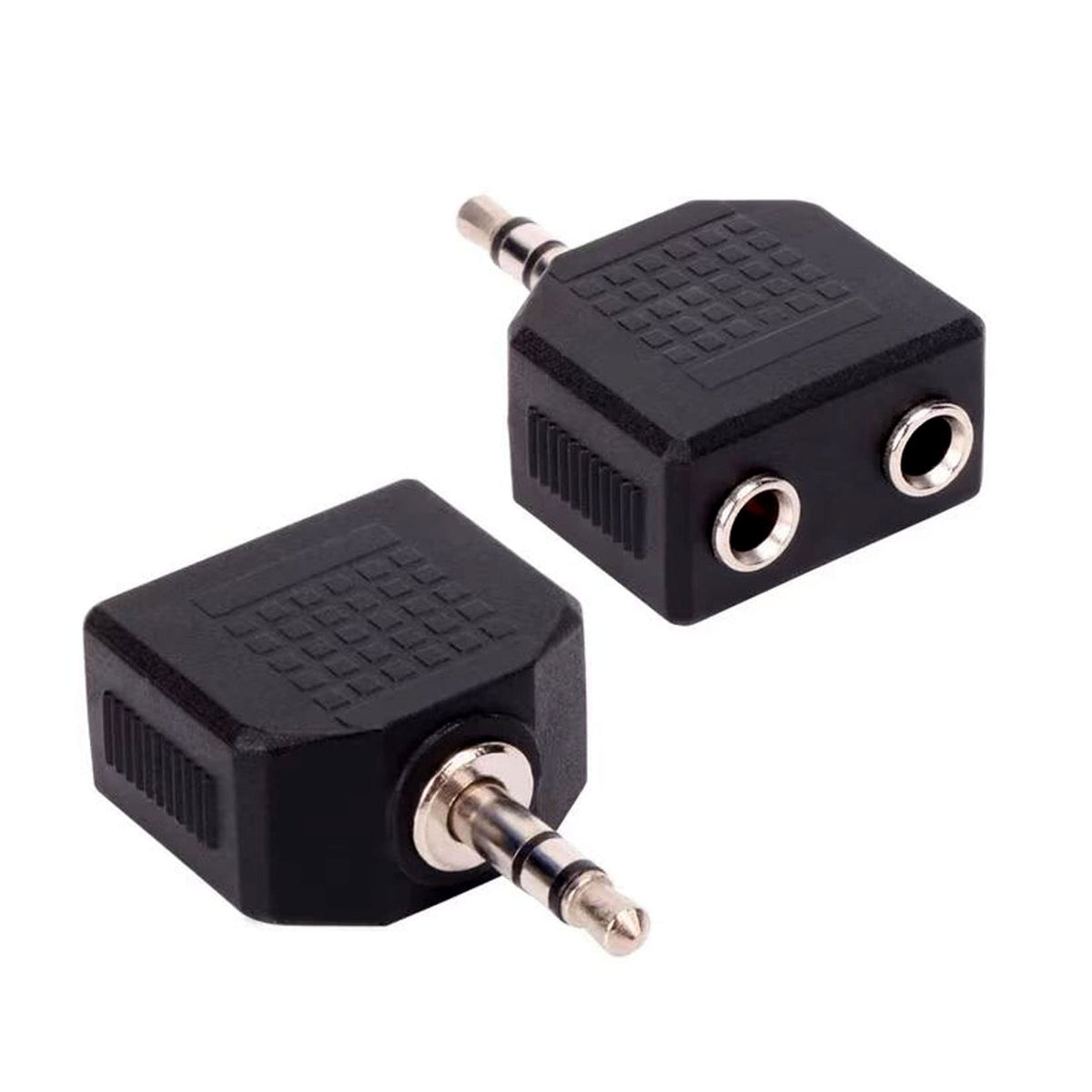 Sairps 3.5mm +Headphone +Splitter, Double Headphone Jack Adapter 3.5mm to 1/8 Adapter y Splitter-2 Pack