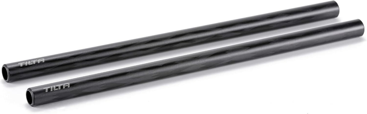 Tilta 2X Carbon Fiber Rods 15mm for Rail Support System | Increased Strength | Mount Accessories | Lightweight | DSLR Shoulder Rig, Camera Stabilizer Cage, Matte Box (30cm)