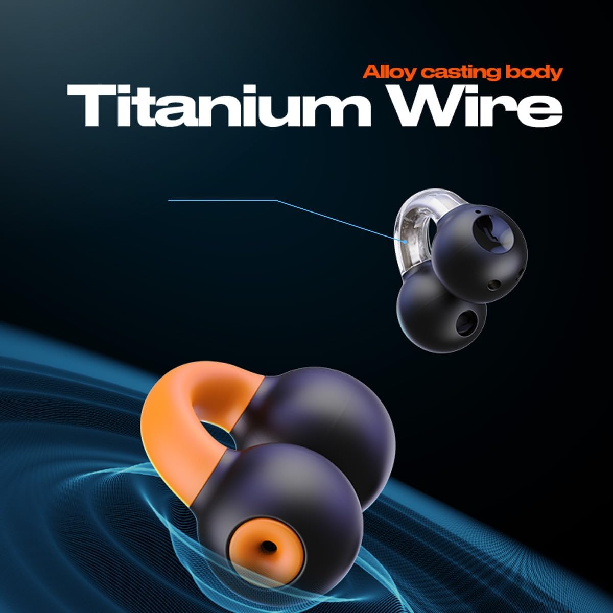 Wireless Open Ear Earbuds - Bone Conduction Headphones Bluetooth 5.3, Painless Clip on Earbuds with LED Display, HiFi