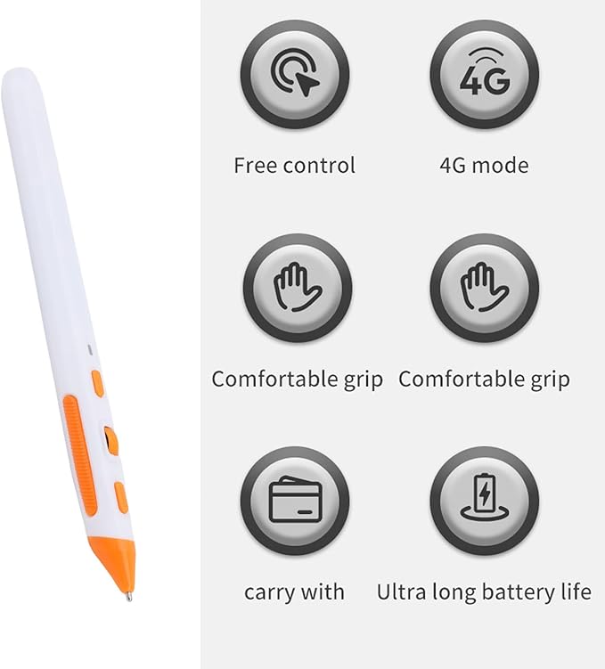 Wireless Optical Pocket Pen Mouse 2.4G Wireless Optical Pen Mouse 800/1200/1600 DPI Adjustable USB Adapter Handwriting Mini Ergonomic for PC Laptop (White)
