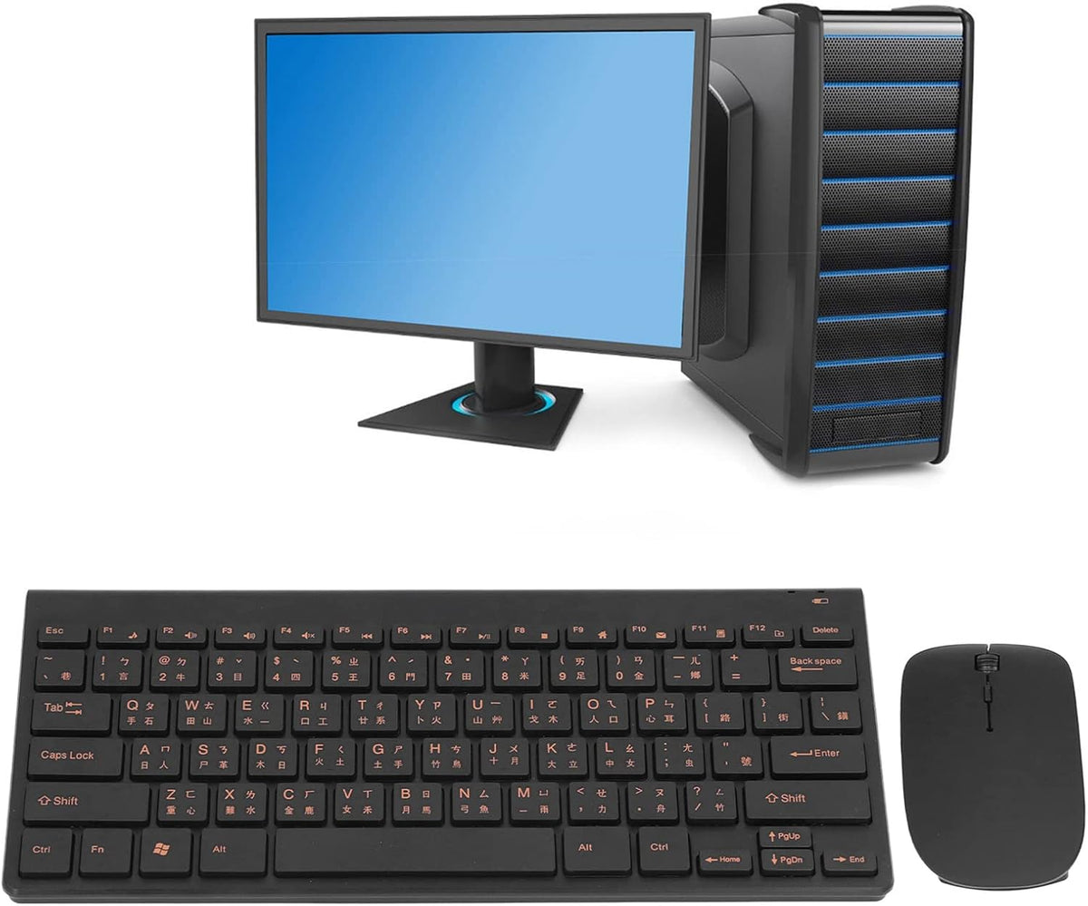 Mandarin Chinese Keyboard Traditional Cover, 78 Keys 2.4G Mouse Combo with Laser Engraving and Mute Function