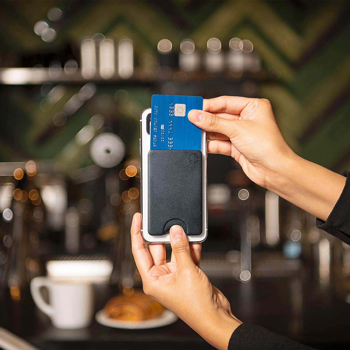 PopSockets Phone Wallet, Phone Card Holder, No Grip Wallet - Macaroons